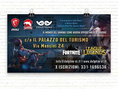 poster for MSI Gaming Italy banner design illustration msi