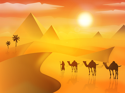 Desert artwork digital illustration illustration