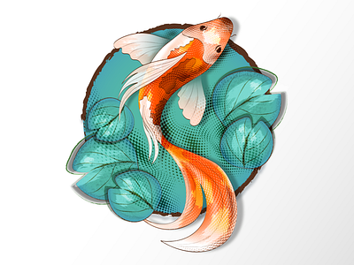 Fish illustration 2d abstract animation artwork banner branding characters design effects fish flat graphics icon illustration logo vector web