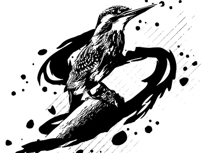 ink vector bird 2d abstract artwork design effects flat graphics illustration logo vector