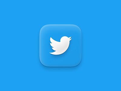 Twitter Neue apple big sur figma neuomorphic neuomorphism skeumorphism skeuomorphic soft soft3d twitter icon twitter logo