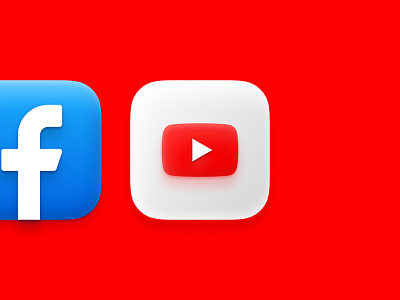 YouTube Neue apple big sur figma neumorphic design neuomorphism skeuomorphic soft soft 3d youtube youtube logo yt icon yt icon yt logo