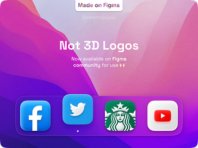 Not 3D Logos - Neumorphism branding design figma graphic design logo neumorphism ui