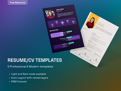 Resume/CV Templates - Free Resource