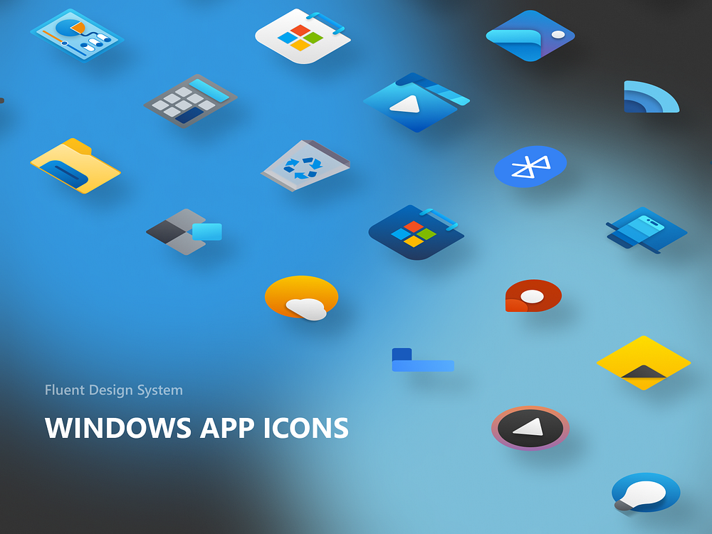 Windows app icons by realmojojojo on Dribbble