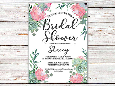 Bridal Shower Invite by Lauren Fitzgibbon on Dribbble