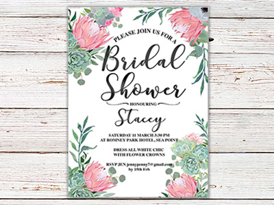 Bridal Shower Invite design graphic