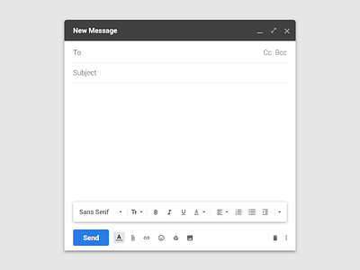 Gmail Compose Tab adobexd design gmail google layout mail message tool uidesign ux web