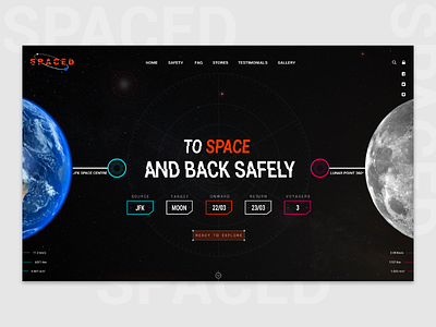 Spaced Challange Website Landing Page cocept