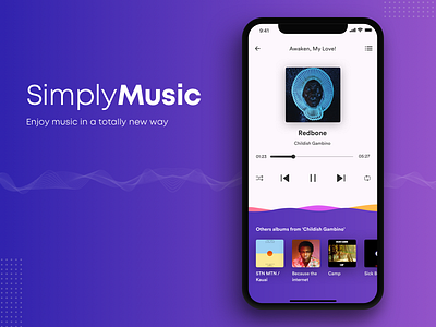 Music streaming app concept clean iphonex music user interface