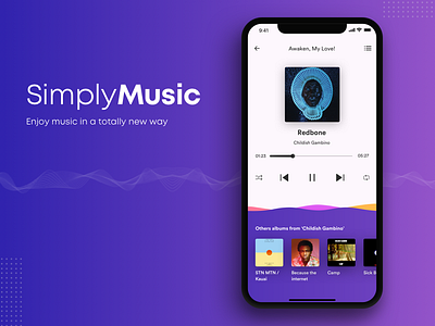 Music streaming app concept