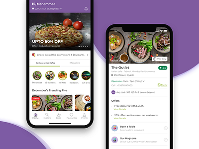 Restaurant table booking app