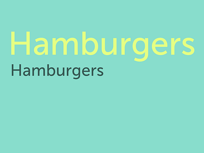 Hamburgers color type