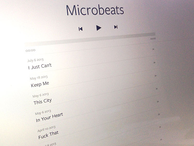 Microbeats v4 angularjs freight sans grayscale music web website