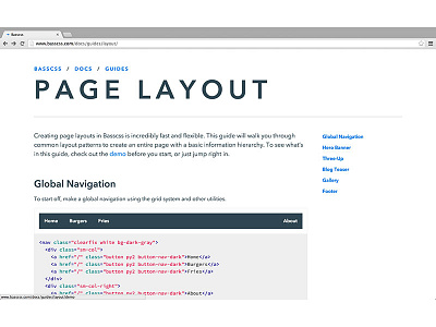 Layout Guide css documentation oocss web website