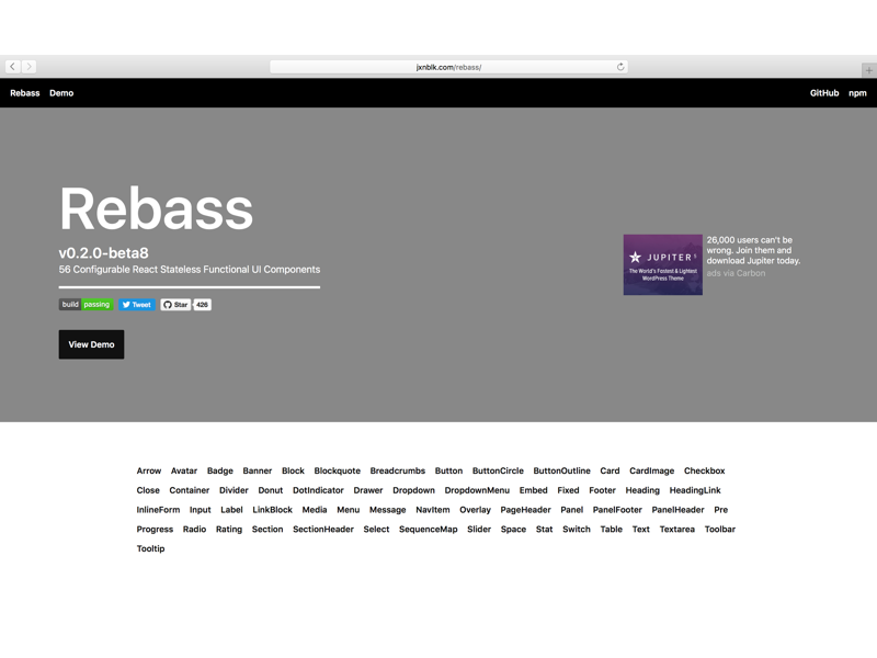 Rebass 0.2 components ui web react