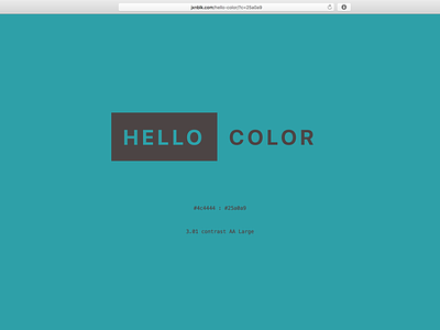 Hello Aqua app color web website