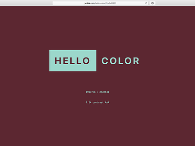 Hello Maroon app color web website
