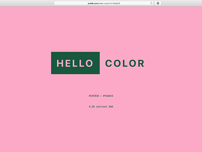 Hello Pink app color web website