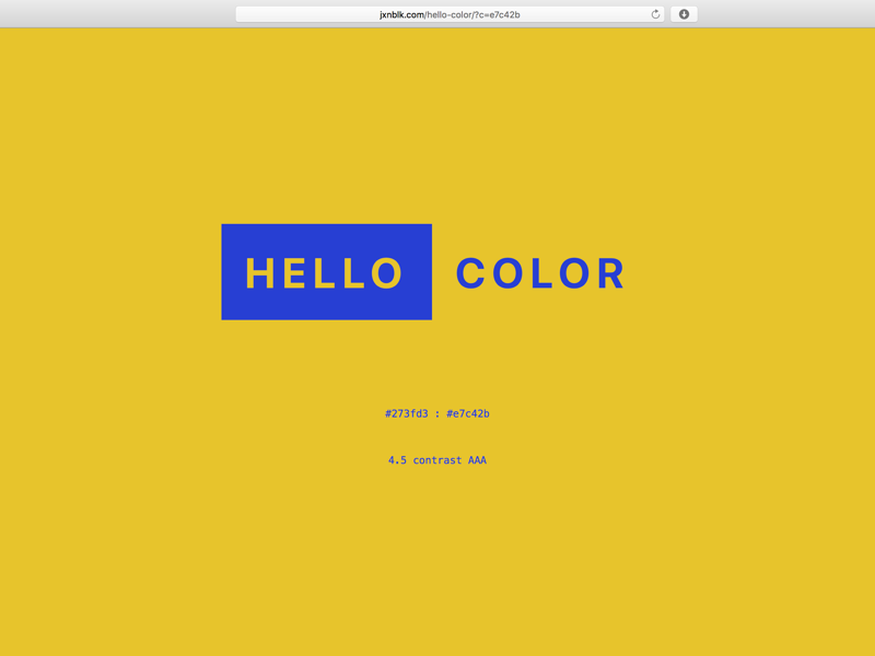 Hello yellow