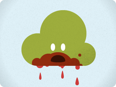 Zombiecloud blood cloud icon illustration texture zombie
