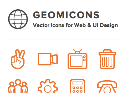Redesigned geomicons.com css3 geomicons icon icons minimal responsive web website
