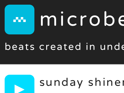 Loop a Day is now called Microbeats audio html5 iphone logo mobile mobile first music web