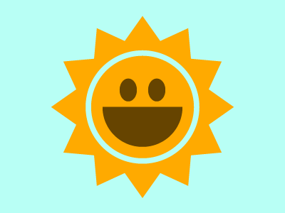 Monday! icon illustration smiley sun