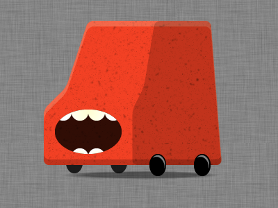 Truck comp #3 illustration logo om nom nom texture