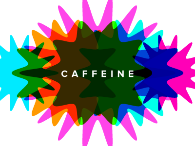 C A F F E I N E caffeine coffee color illustration