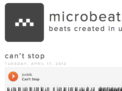 Microbeats now runs on Wordpress & SoundCloud html5 monochrome web website