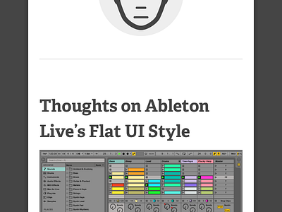 I wrote a blog post about Ableton Live's Flat UI Style