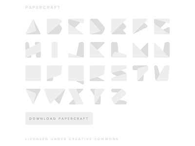 Papercraft type typography web