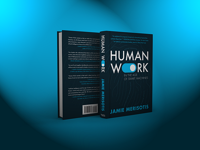 Human Work - Book Cover Design blue book cover book cover design human illustration library machines smart work
