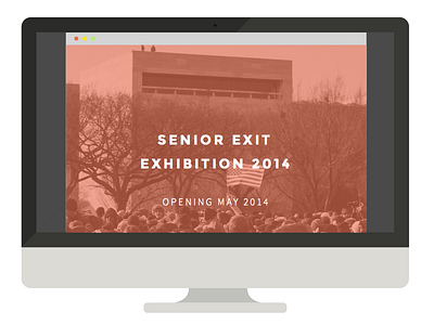 Senior Exit Exhibition: Opening exhibition flat imac wip