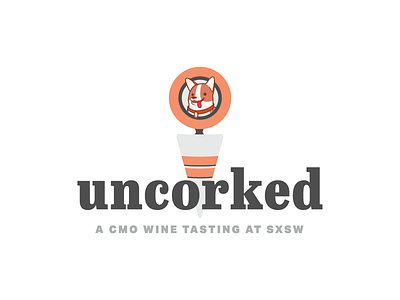 Uncorked: Logo branding illustration logo sxsw trackmaven uncorked