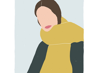 a girl with a scarf