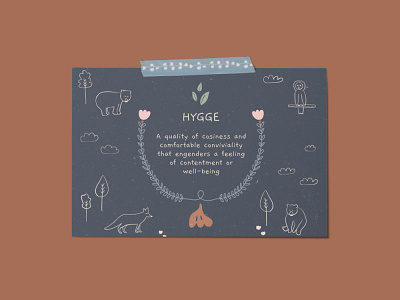 Postcard for a children's boutique drawing forest hygge illustration nature nordic design print
