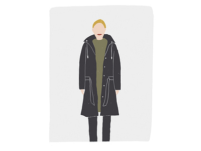 a girl with a coat