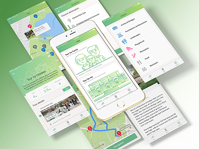 Central Park App: iPhone interaction design user experience user interface