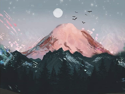 Mountains illustration nature