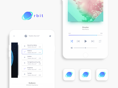 Orbit Music Player album blur branding dailyui iphone music player orbit