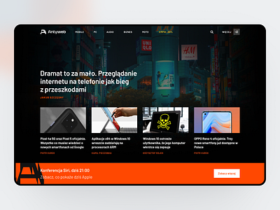 Redesign for Antyweb agency antyweb articles clean design desktop news orange poland polish polishdesigner polishdesigners redesign service tech technews ui uidesign userinterface website