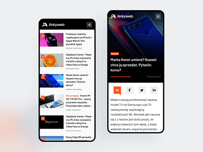 Redesign for Antyweb #3 agency antyweb clean design designers mobile news poland polish service tech ui uidesign website