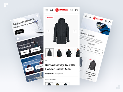 E-commerce redesign for Mammut autentika e-commerce ecommerce mammut minimal onlinestore polishagency polishdesigners uidesign