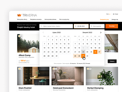 Booking website redesign booking calendar date input picker picking poland polishagency redesign ui userinterface