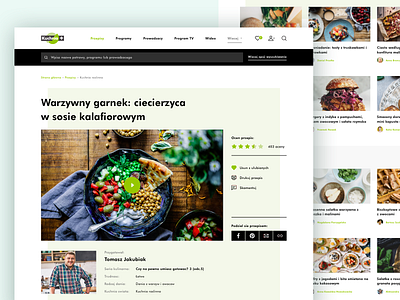 Kuchnia+ redesign cooking desktop page recipe ui ui ux ux design website