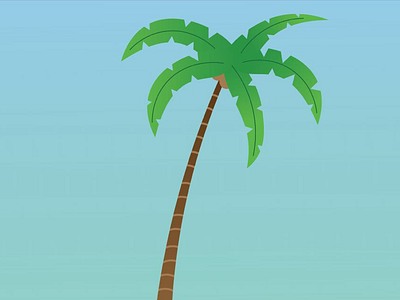 Hard Yacht Palm Tree beach costal illustration palm tree summer