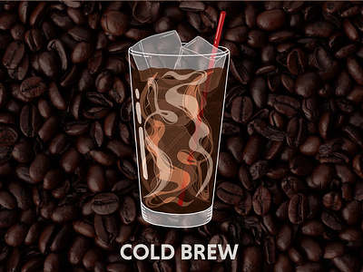 Cold Brew Coffee coffee drink food iced illustration