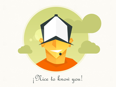 ¡ Nice to know you ! color ilustration vector